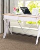 Metal Desk with Drawer – White with Oak Top