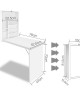 Foldable Desk with Bookshelf – White