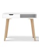 Wood Computer Desk with Drawers – White