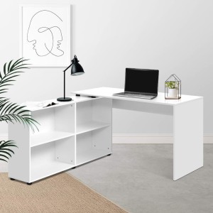 Office Computer Desk Corner Study Table Workstation Bookcase Storage