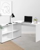 Office Computer Desk Corner Study Table Workstation Bookcase Storage