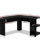 Office Computer Desk Corner Student Study Table Workstation L-Shape Black