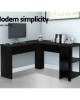 Office Computer Desk Corner Student Study Table Workstation L-Shape Black