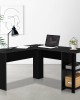 Office Computer Desk Corner Student Study Table Workstation L-Shape Black