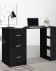 Office Computer Desk Student Study Table Workstation 3 Drawers 120cm Black