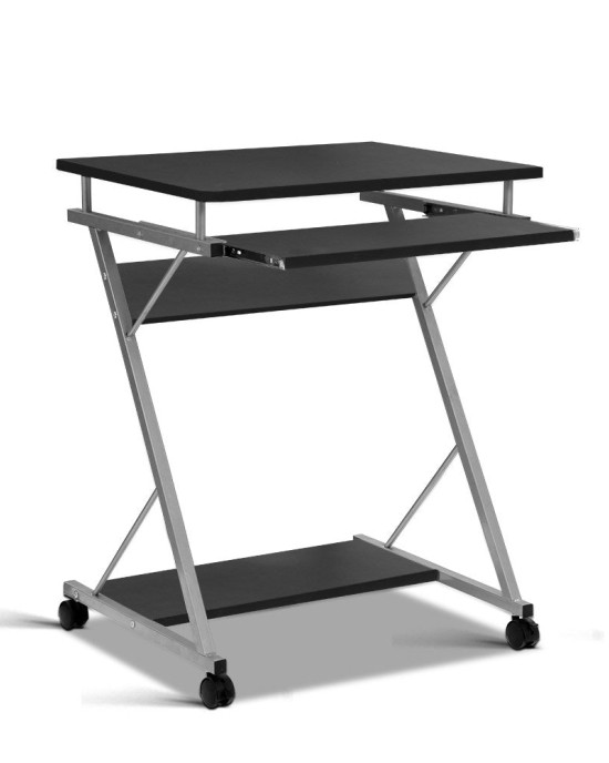 Metal Pull Out Table Desk – Black