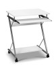 Metal Pull Out Table Desk – White