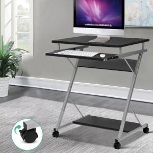 Metal Pull Out Table Desk – White