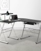 Corner Metal Pull Out Table Desk – Black