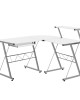 Corner Metal Pull Out Table Desk – White