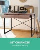 Metal Desk with Drawer – Walnut