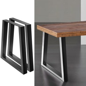 2x Coffee Dining Table Legs Steel Industrial Vintage Bench Metal Trapezoid 710MM