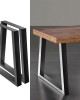 2x Coffee Dining Table Legs Steel Industrial Vintage Bench Metal Trapezoid 710MM