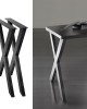 2x Metal Legs Coffee Dining Table Steel Industrial Vintage Bench X Shape 710MM