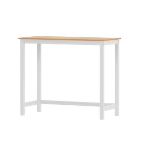 Mefunb Bar Table Ari Dining Desk High Solid Wood Kitchen Shelf Wooden White Cafe