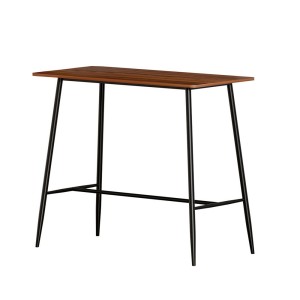 Mefunb Bar Table Industrial Dining Desk High Wood Kitchen Shelf Wooden Cafe Pub