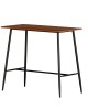 Mefunb Bar Table Industrial Dining Desk High Wood Kitchen Shelf Wooden Cafe Pub