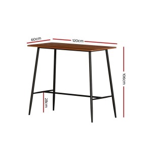 Mefunb Bar Table Industrial Dining Desk High Wood Kitchen Shelf Wooden Cafe Pub