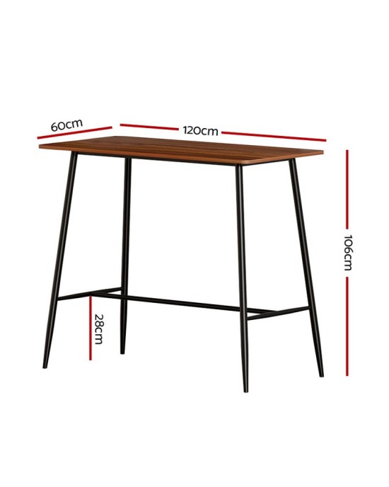 Mefunb Bar Table Industrial Dining Desk High Wood Kitchen Shelf Wooden Cafe Pub