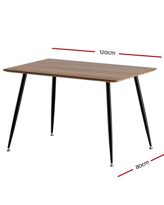 Mefunb Dining Table 4 Seater Kitchen Cafe Wooden Table Rectangular 120CM