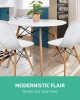 Mefunb Dining Table 4 Seater Round Replica DSW Eiffel Kitchen Timber White