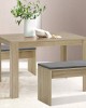 Mefunb Dining Table 4 Seater Wooden Kitchen Tables Oak 120cm Cafe Restaurant