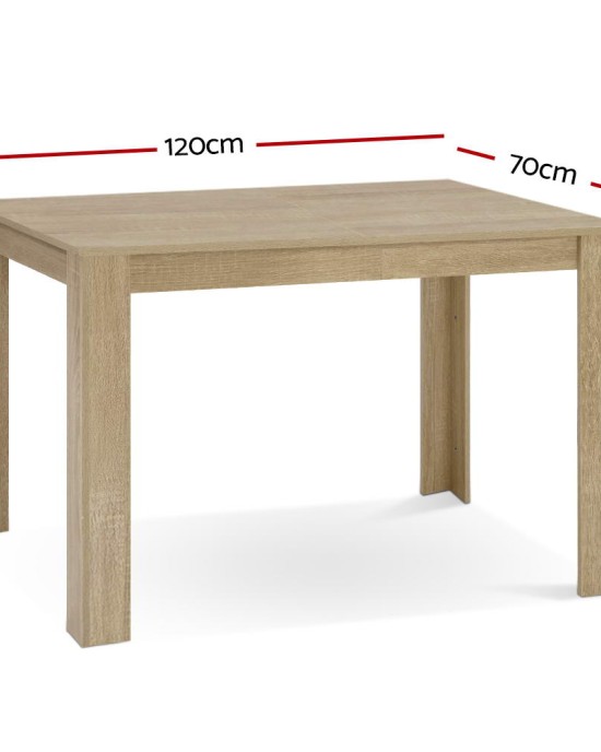 Mefunb Dining Table 4 Seater Wooden Kitchen Tables Oak 120cm Cafe Restaurant