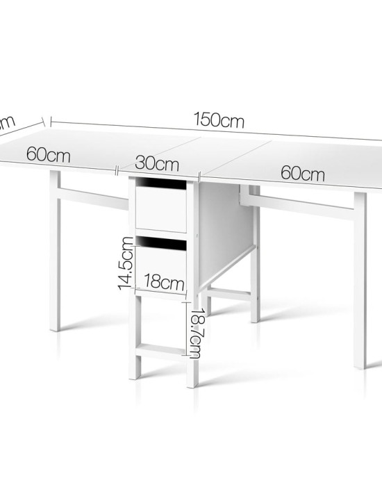 Mefunb Gateleg Dining Table – White