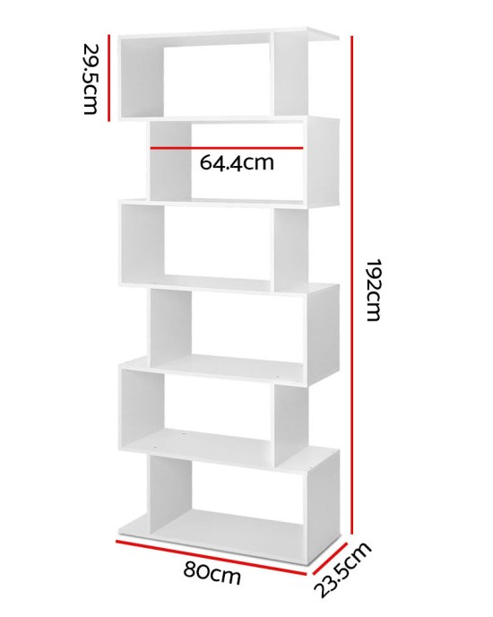 6 Tier Display Shelf – White