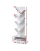 Display Shelf 7-Shelf Tree Bookshelf Book Storage Rack Bookcase White