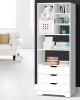 Shelving Unit with 3 Drawers – White