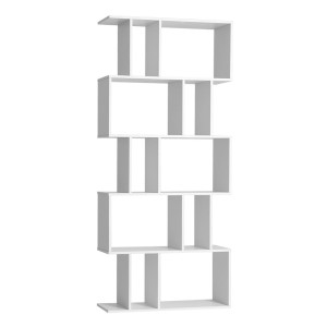 5 Tier Bookshelf Display Shelf CD Cabinet Bookcase Stand Storage White