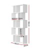 5 Tier Bookshelf Display Shelf CD Cabinet Bookcase Stand Storage White