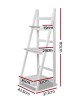 Display Shelf 3 Tier Wooden Ladder Stand Storage Book Shelves Rack White