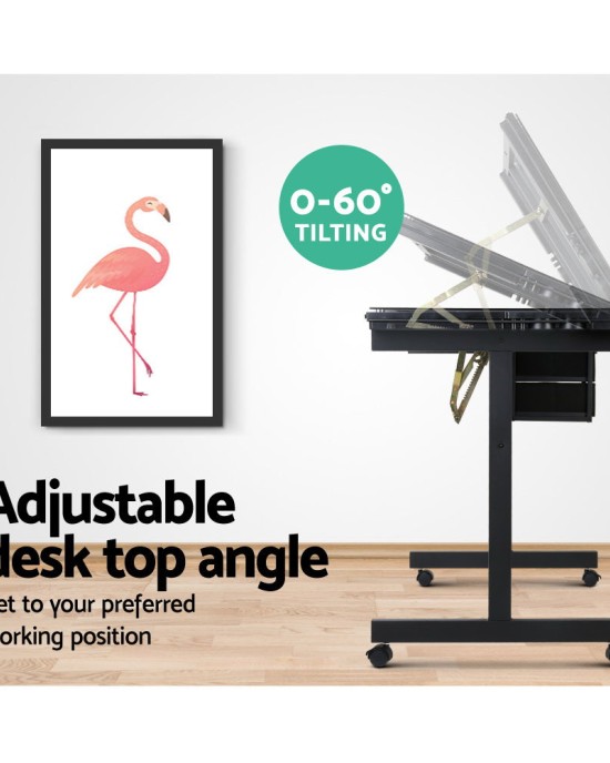 Adjustable Drawing Desk – Black and Grey