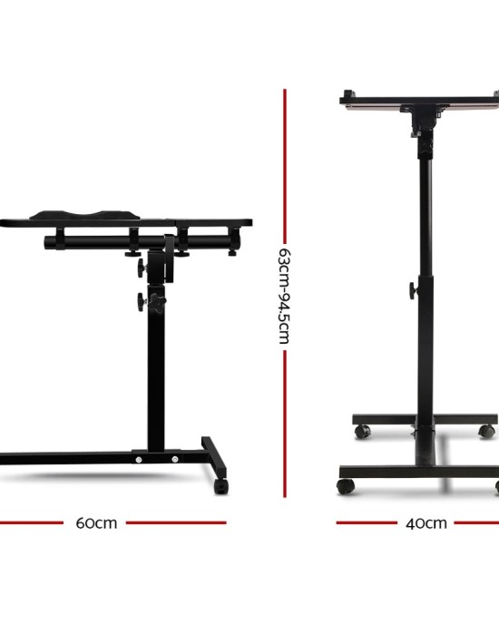 Laptop Table Desk Adjustable Stand With Fan – Black