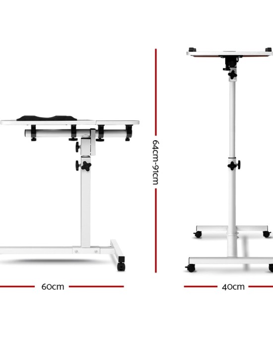 Laptop Table Desk Adjustable Stand – White