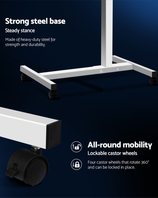 Laptop Table Desk Adjustable Stand – White