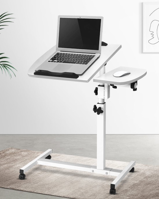 Laptop Table Desk Adjustable Stand – White