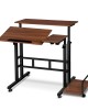 Twin Laptop Table Desk – Dark Wood