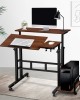 Twin Laptop Table Desk – Dark Wood