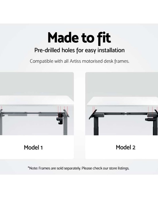 Standing Desk Top Adjustable Motorised Electric Sit Stand Table White