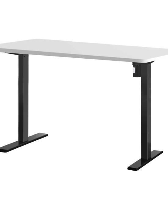 Electric Standing Desk White 120cm Motorised Adjustable Sit Stand Desks Black