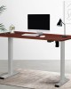 Electric Standing Desk Walnut 120cm Motorised Adjustable Sit Stand Desks Grey