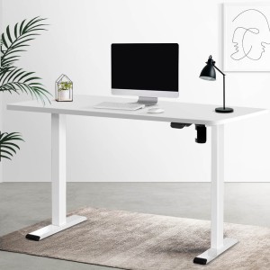 Electric Standing Desk White 120cm Motorised Adjustable Sit Stand Desks White