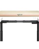 Electric Standing Desk 140cm Height Adjustable Sit Stand Desks Black Oak 140cm