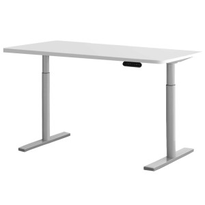 Electric Standing Desk 120cm Motorised Adjustable Sit Stand Desks Grey White