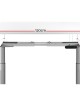 Electric Standing Desk 120cm Motorised Adjustable Sit Stand Desks Grey White