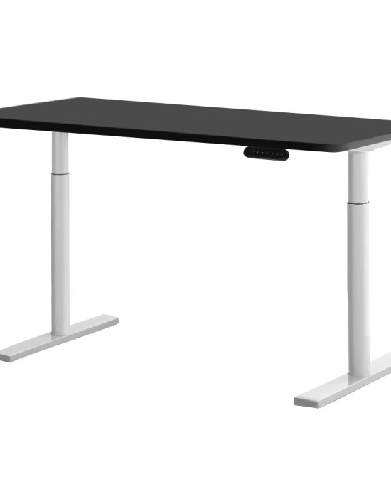 Electric Standing Desk 140cm Adjustable Sit Stand Desks White Black 140cm