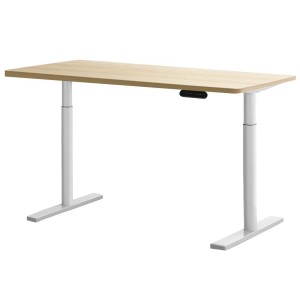 Electric Standing Desk 120cm Height Adjustable Sit Stand Desks White Oak